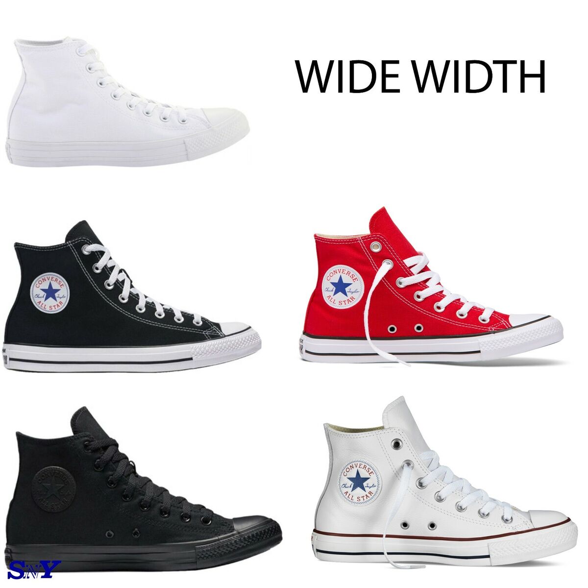 Converse Chuck Taylor All Star Canvas High Top Sneaker WIDE WIDTH Men's  Size | eBay