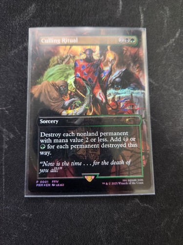 CULLING RITUAL - FINAL FANTASY MTG Promo WPN FULL ART NM Foil | eBay