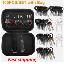 Kit Pin Ejector Wire Extractor Auto Terminal Removal Connector Puller Tool 100Pc
