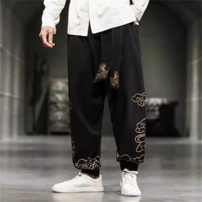 Chinese Kung Fu Wushu Lace Up Martial Arts Sports Pants Tai Chi