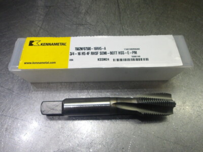 Kennametal 3/4-16 H5 4 Flute HSS Spiral Flute Semi Bottom Tap T662NF07500-16RH5-