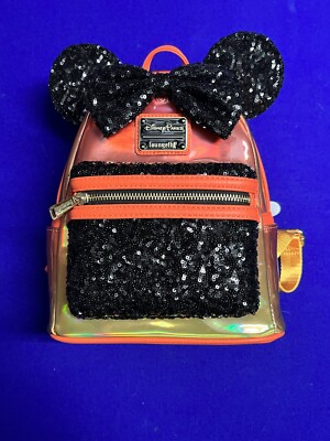 New Disney Parks Loungefly 2023 Minnie Halloween Candy Corn  display picture 2