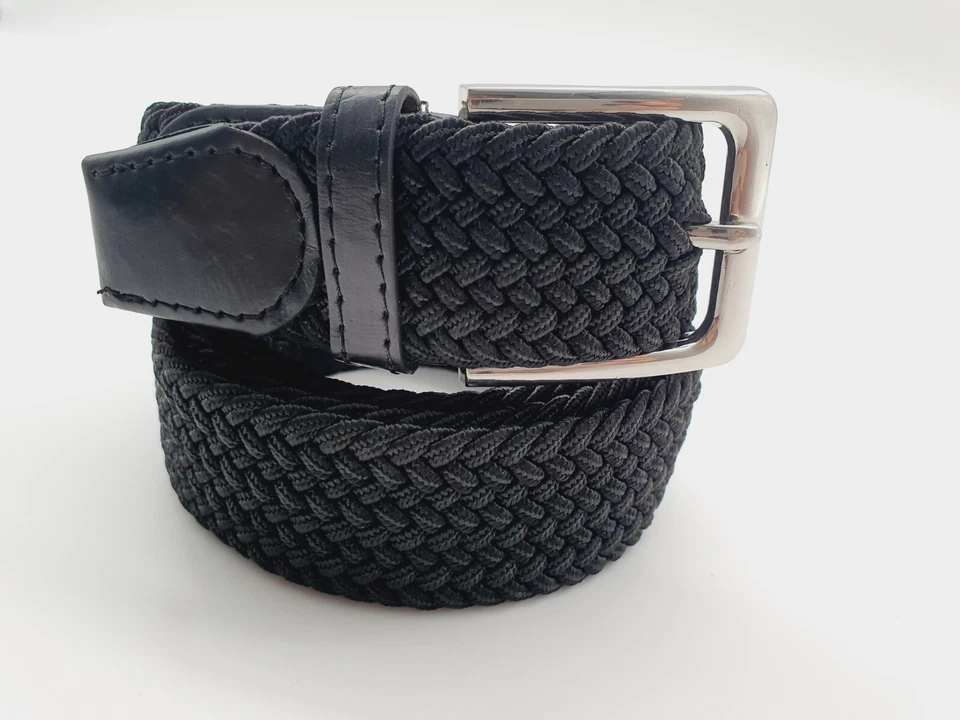 Herren Damen Gürtel Stretchgürtel Jeansgürtel Stoffgürtel schwarz rot blau grau - Bild 3 von 4