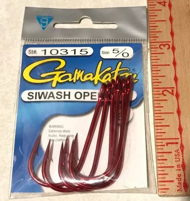Gamakatsu Red Openeye Siwash Hooks 10315 for sale online eBay