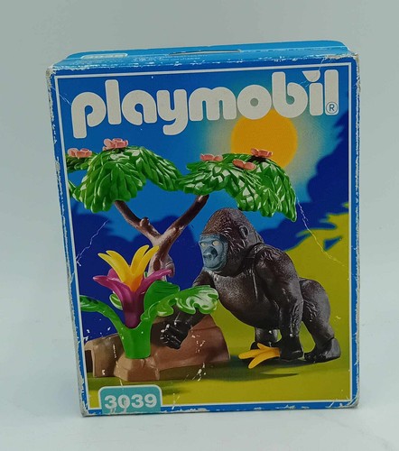Playmobil 3039 Gorilla von 1999 Tierpark Affe Zoo NEU Verpackung beschädigt - Picture 2 of 7