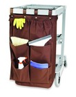 – Sturdy Metal & Polyester Housekeeping Cart Organizer, Storage for Cleaning .
