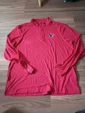 Antigua Men's Houston Texans Intent QZ Pullover Red Large