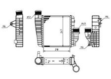 Ladeluftkühler MTR 13054898 für OPEL A18 P1UO COMBO Großraumlimousine K9 ASTRA 2