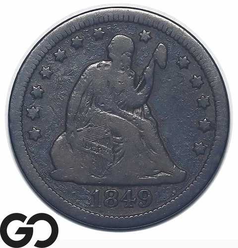 1849-P Seated Liberty Quarter — photo from another recent sale