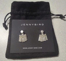 Jenny Bird Jacket Earrings Silver Elegant Jewelry Womens Classic Chic New Party