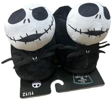 The Nightmare Before Christmas Black Adult Slippers Sz Men 9/10 Women 11/12 NWT