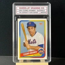 COSMO KRAMER SEINFELD SLABBED BASEBALL CARD • VANDELAY GRADING CO. • PARODY