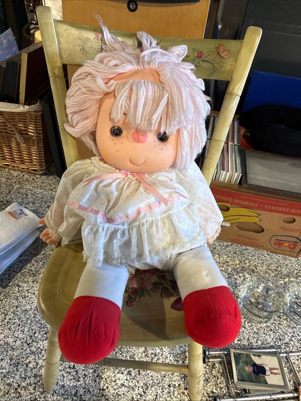 Vintage 1980 Ice Cream Cloth Doll 24” Plush Soft Body Pink Pastel