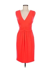 Moda International Women Orange Cocktail Dress 6