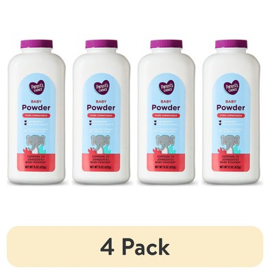 (4 pack) Parent's Choice Pure Cornstarch Baby Powder, Aloe Vera
