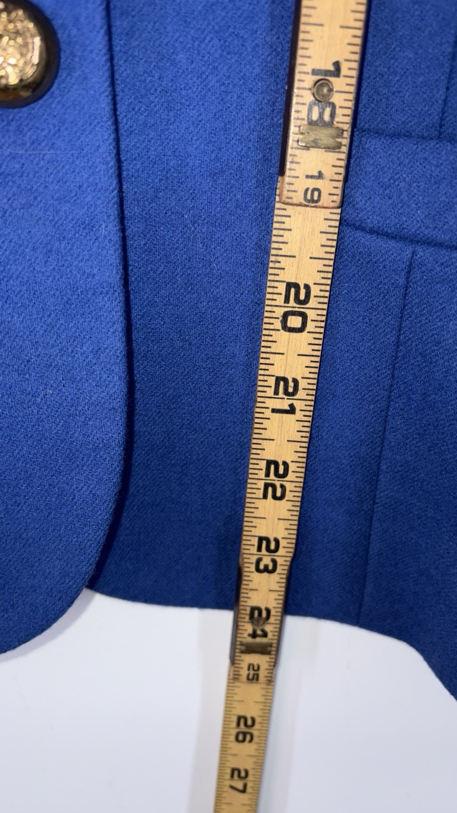 VTG Pendleton Blue Collarless Wool Jacket Blazer … - image 4