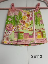 Y2K Lilly Pulitzer White Label Girls Palm Beach Print Skort  Skirt Set Size 5