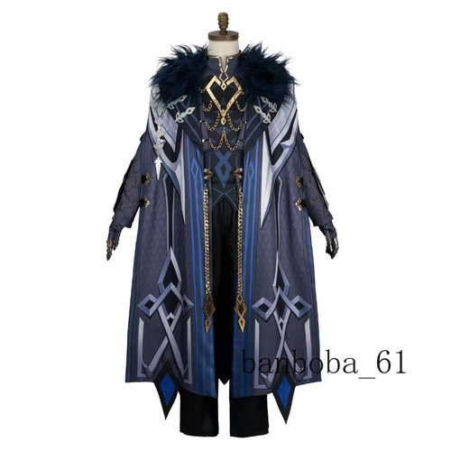 Genshin Impact II Capitano Cosplay Capa Negra Disfraz Conjunto Completo Ropa Poliéster - Imagen 7 de 26
