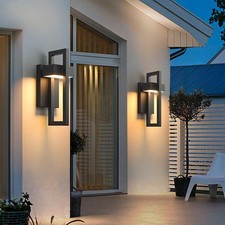 Outdoor Wall Lights Modern LED Exterior Lighting Fixtures, 3000K 20W Outdoor ...