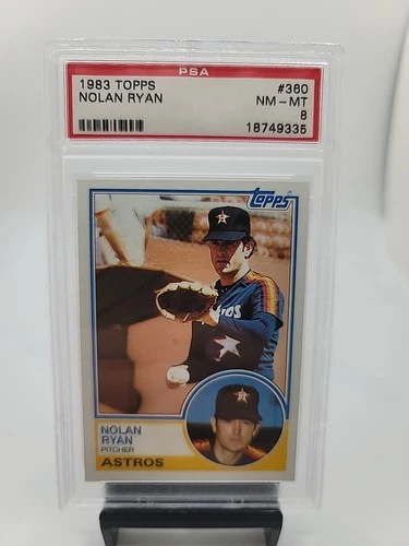 1983 Topps Baseball Nolan Ryan #360 PSA 8