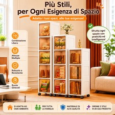 Armadio Salvaspazio Modulare con Ruote da 3, 4 o 5 Cassetti – Mobiletto Organi