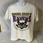Baltimore Ravens 1996 Inaugural Season T-Shirt XL Double Sided w/ Schedule FS!