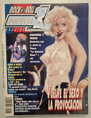 Madonna / Prince  - Very rare newspaper from Spain from 1992 (Full magazine )