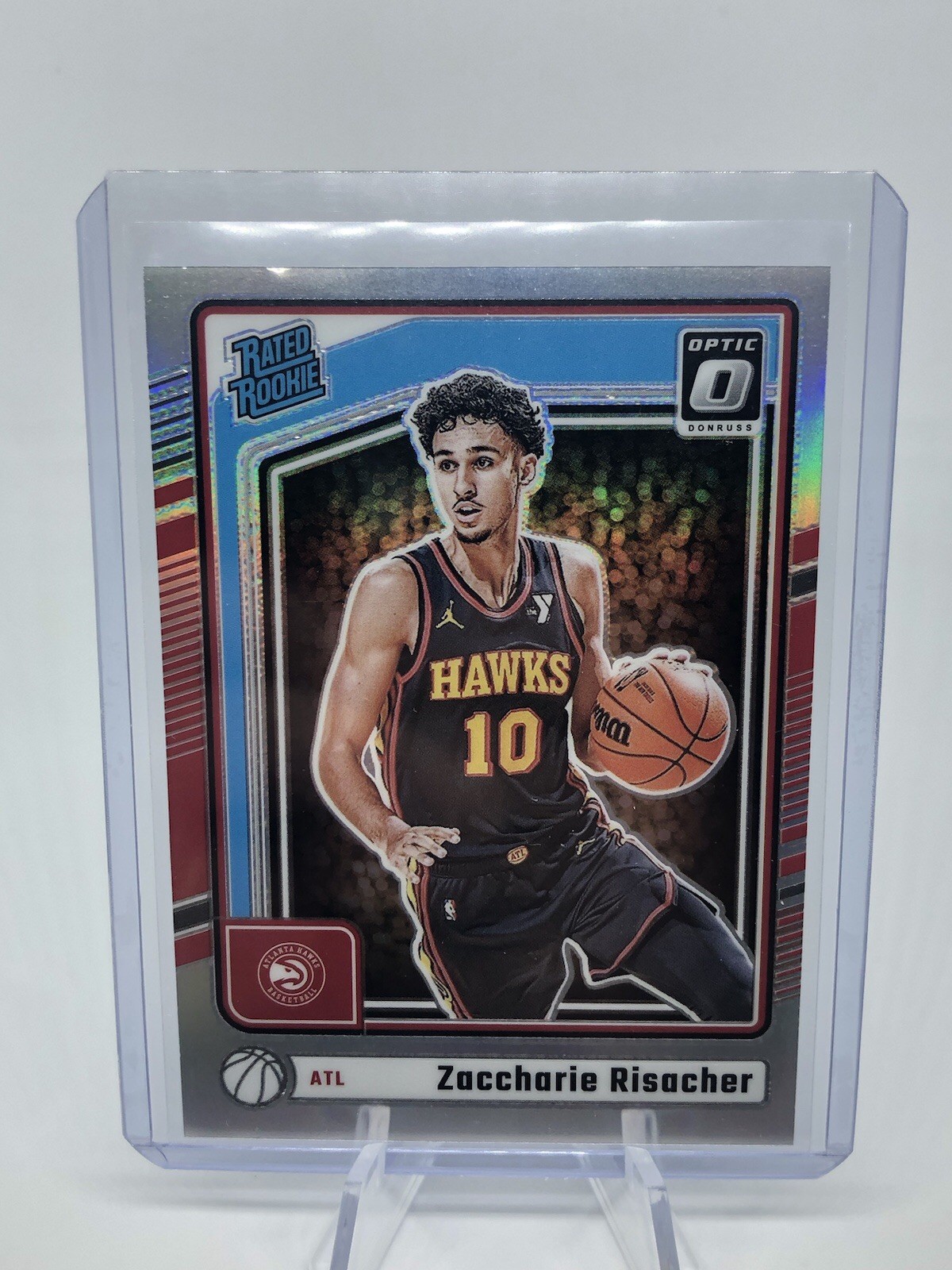 2024-25 Panini Donruss Optic - Rated Rookie Zaccharie Risacher #268 Holo Prizm