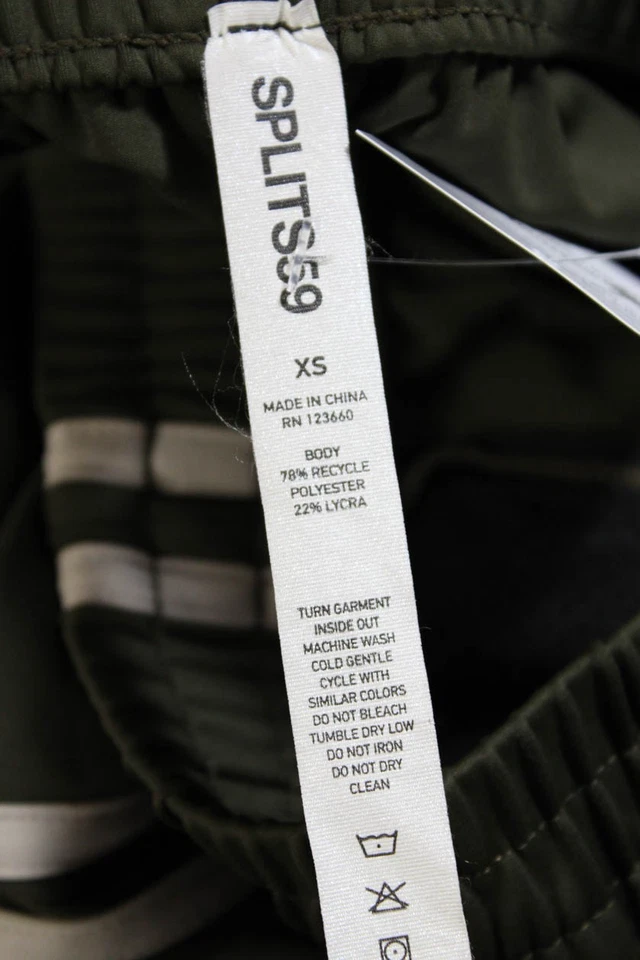 Pantalones deportivos Splits 59 para mujer a rayas laterales tiro medio verde oliva talla XS Foto 4 de 4