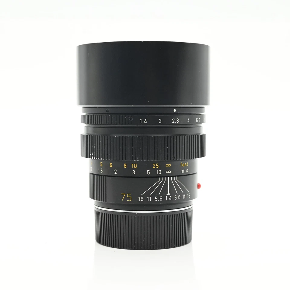 Leica 11815 75mm f1.4 Summilux-M Black Built-In Hood E60 Lens (Version II) #185