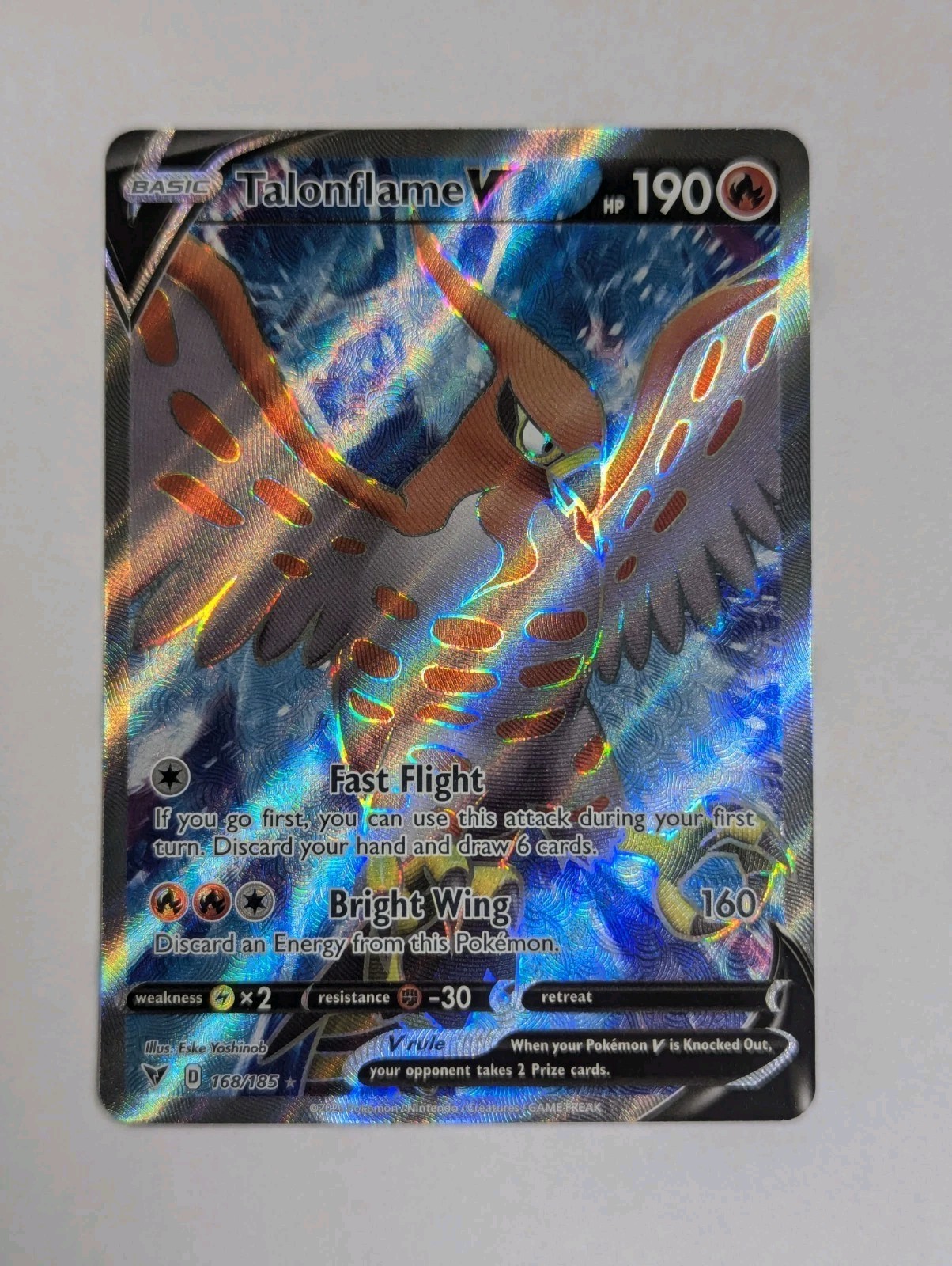 Talonflame V (Full Art) 168/185 Swsh04: Vivid Voltage Holo Pokemon TCG NM