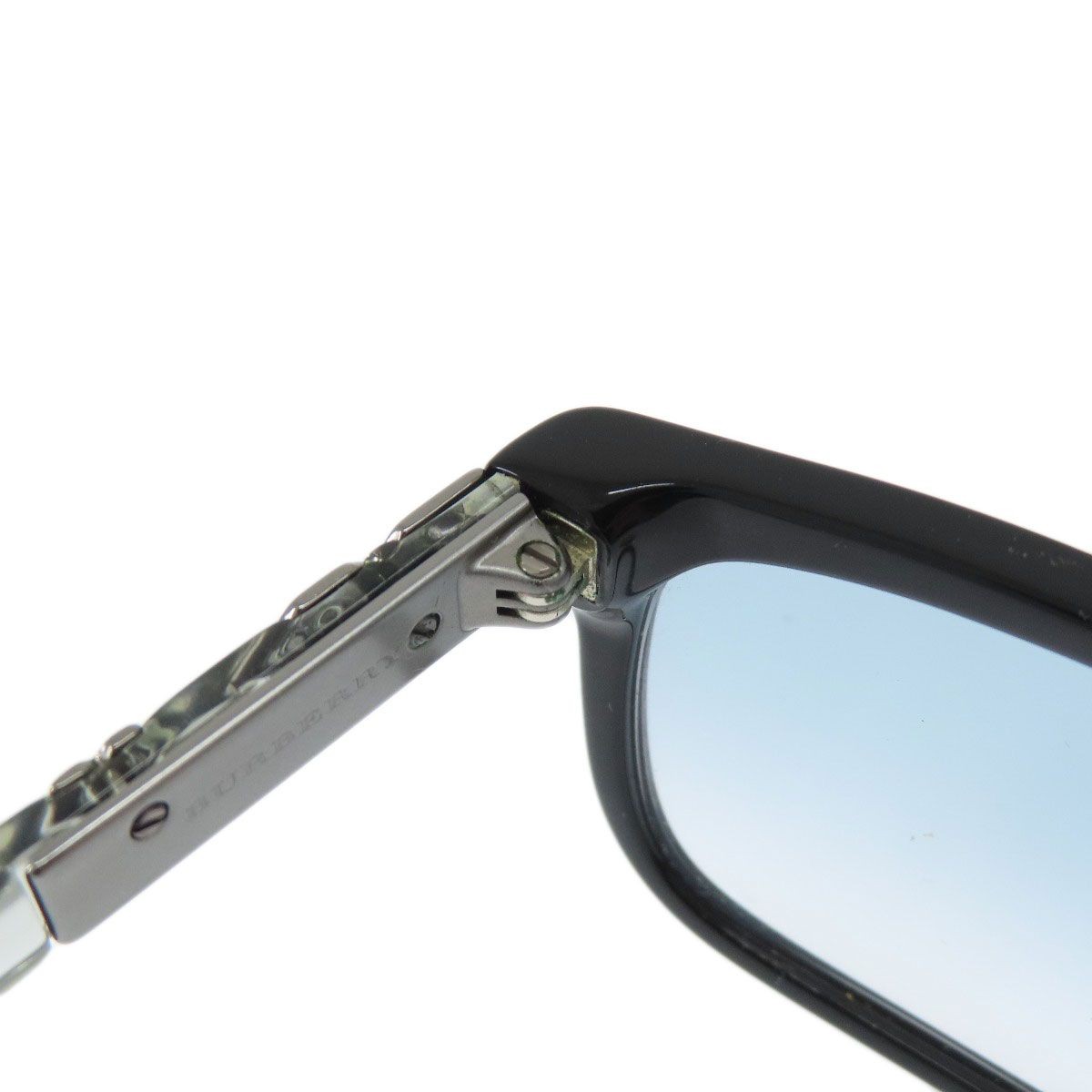 Burberry Rectangle Sunglasses Black Frame White T… - image 8