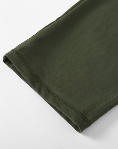 Women's Soft Knit Bermuda Shorts with Pockets XL Army Green - Picture 4 of 5