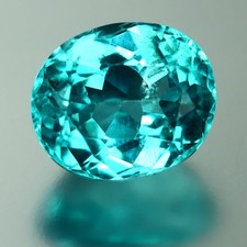1.12 ct Pleasant Oval Cut 6.68 x 5.58 mm Brazil Paraiba Blue Apatite Gemstone