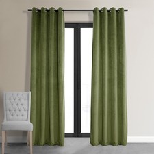 HPD Half Price Drapes Signature Grommet Blackout Velvet Curtains 84 Inches Lo...