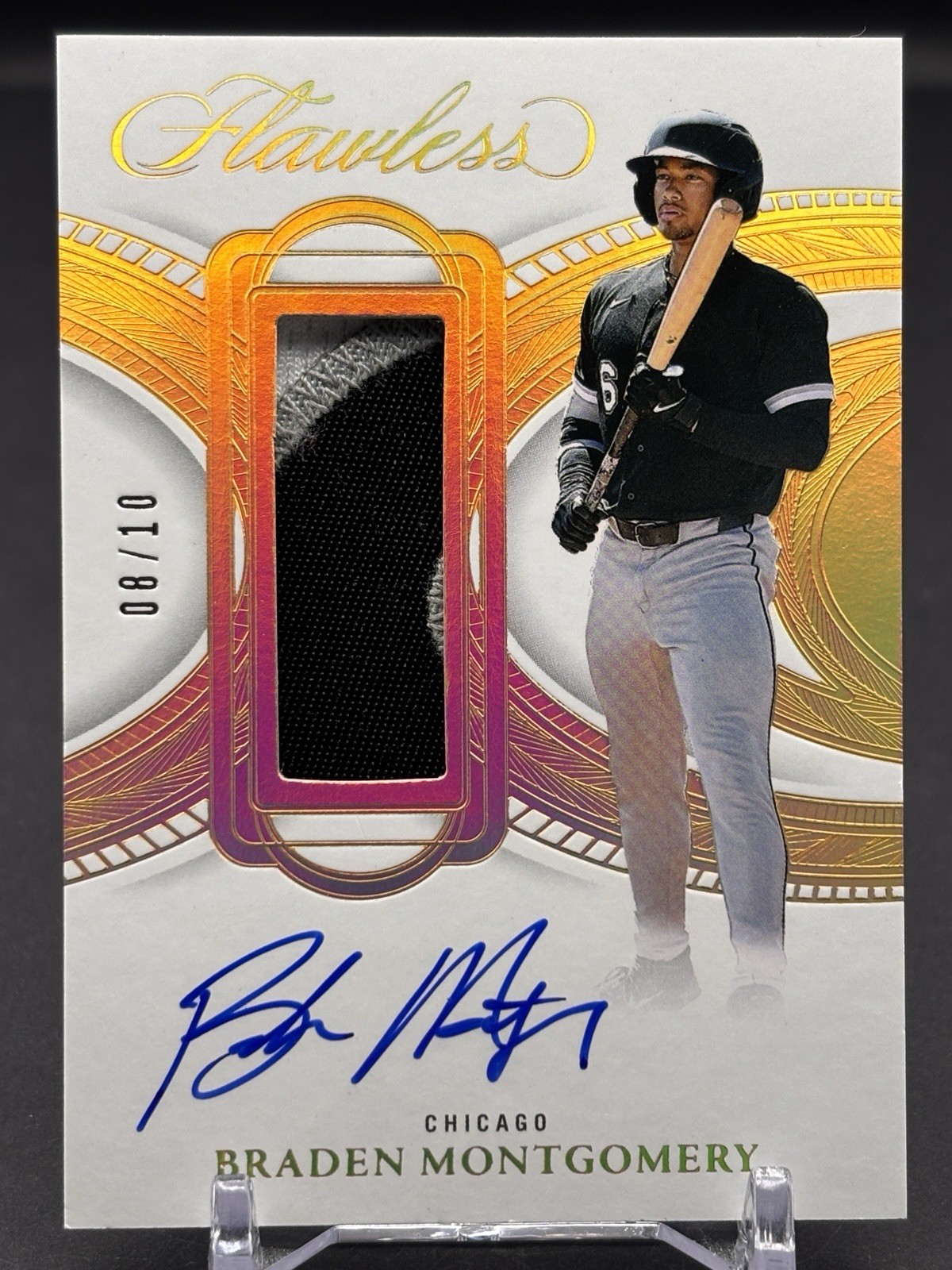 2025 Flawless Braden Montgomery Auto RPA Prominent Swatch Signatures Gold /10