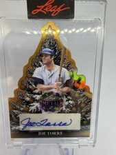 2025 JOE TORRE LEAF METAL AUTO/AUTOGRAPH 1/1 Holiday CT-JT1 Gold