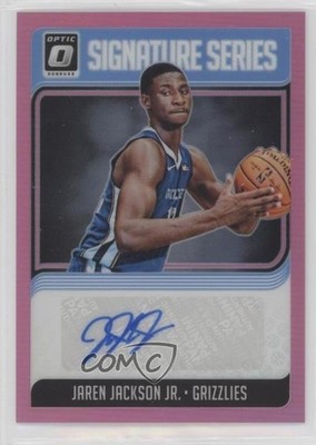 2018-19 Panini Donruss Optic Pink Prizm /25 Jaren Jackson Jr Rookie Auto RC 17sw