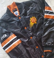Phoenix Suns Starter Jacket Scout Varsity Full Snap Quilt Lined Sz XL