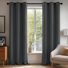 Blackout Curtains for Bedroom   Set of 2 42W X 84L Inch Thermal Insulated  Nois