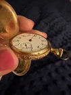 Antique Waltham Pocket Watch Solid 14K Gold Hunter Case 1907 Ladies Not Running