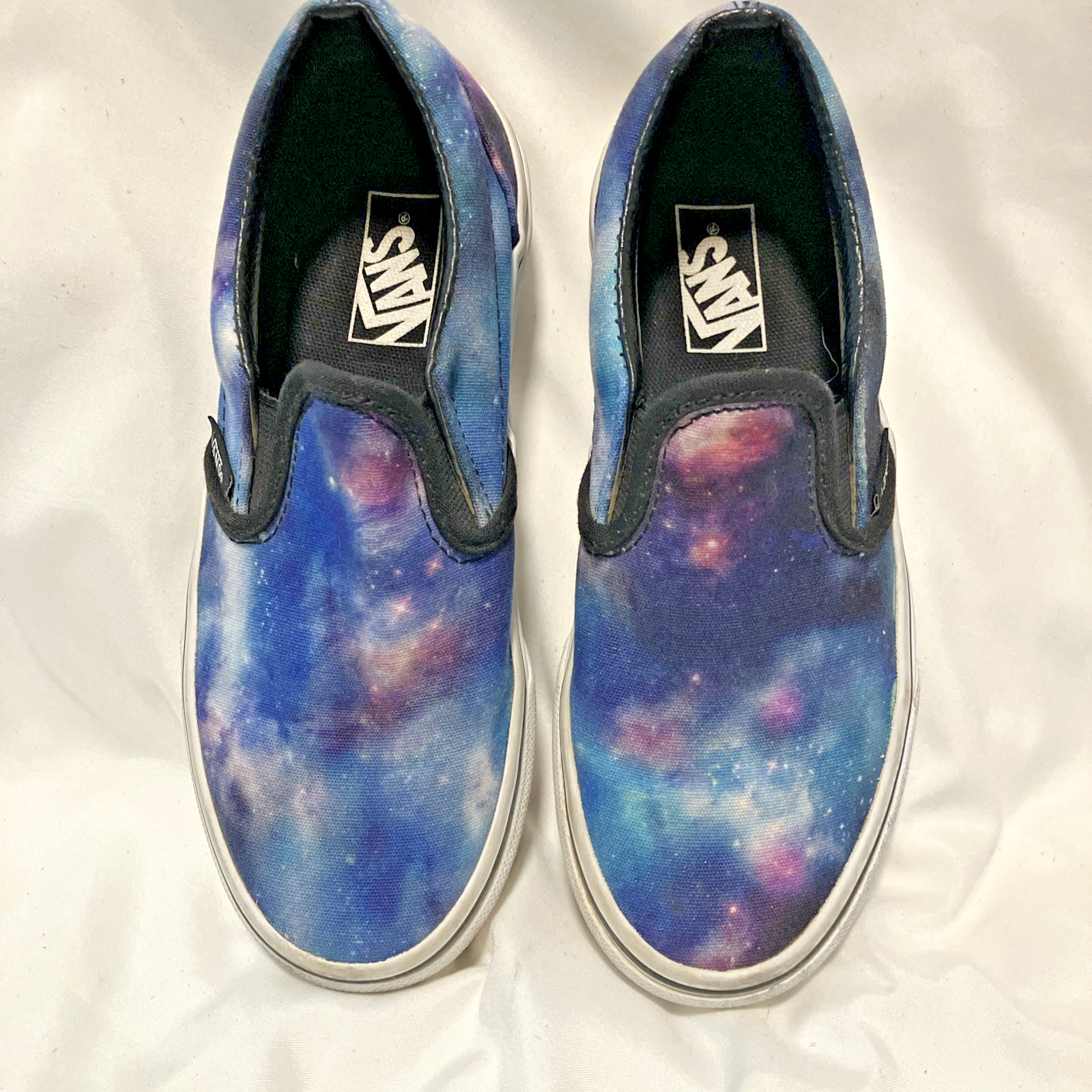 Vans Classic Slip On Kids Galaxy Space Blue Stars Sneaker Skater Kids 1.0
