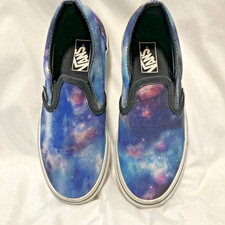 Vans Classic Slip On Kids Galaxy Space Blue Stars Sneaker Skater Kids 1.0