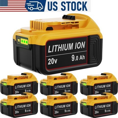 For DeWalt 20V 20 Volt Max 9.0AH Lithium Ion Battery / Charger DCB206 DCB200-2