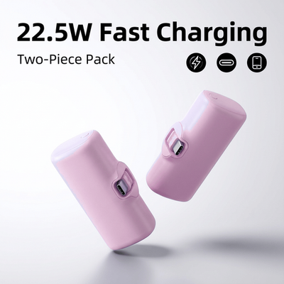 #ad 5000mAh Mini Power Bank 22.5W Fast Charging Type C Battery Pack for Phones $10.85