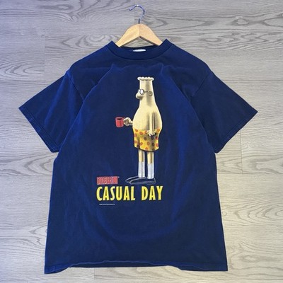 Vintage 90s Dilbert Casual Day Large T-Shirt Comics Tultex 19x29   Rip   Vtg