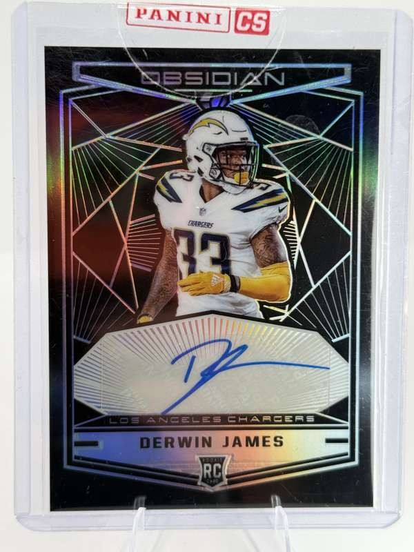 Derwin James Panini Obsidian Rookie Autographs #RKADJ Base