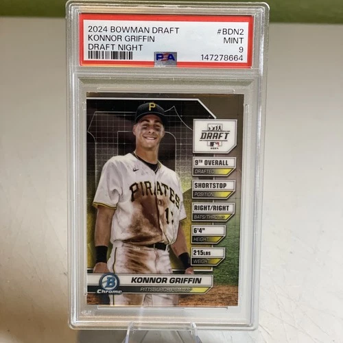 2024 Bowman Draft Konnor Griffin - Draft Night  BDN2 PSA 9 * Pittsburgh Pirates