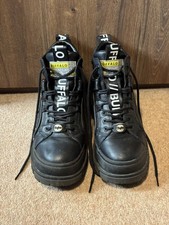 Buffalo Aspha Mid NC Womens Black Boots Size UK6.5 Good condition