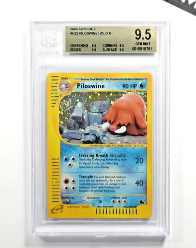 Pokemon BGS 9.5 Piloswine #H22 Holo Skyridge 2003 English